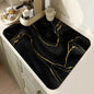 Marbled Diatomite Coffee Machine Mat Kitchen Drainage Absorbent Quick Drying Placemat Bathroom Anti-slip Dirty Resistant Rug