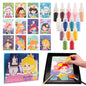 Sand Art Kit DIY Sand Painting Craft 14 Color 12 Princess Sand Painting Cards Montessori Toys Educational Toys for Kids Gifts