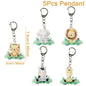 5pcs Jungle Animal Keychains Safari Animal Keychains Lion Giraffe Elephant Key Chains Animal Theme Decor for Baby Shower Party