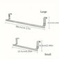 Stainless Steel Over-Door Towel Rack — Non-Drilling Hanging Towel Bar for Bathroom & Kitchen, Single Bar, 9.3/14.4 in (23.5/36.5 cm)