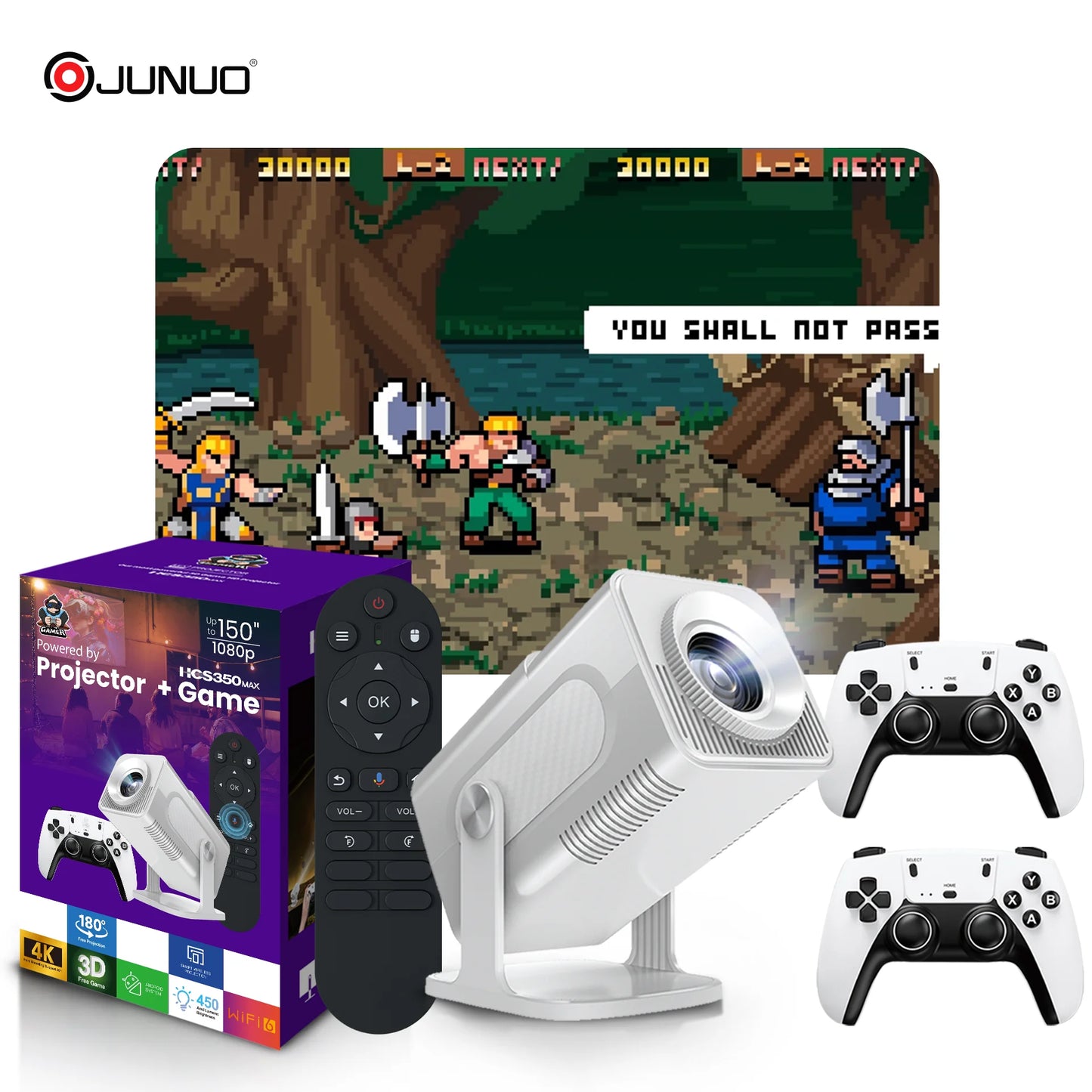 UBISHENG GAME Projector 4K Android Wifi6 Allwinner H713 BT5.0 1080P Cinema Outdoor Portable Projetors