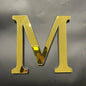Gold Mirror 3D Letter Wall Stickers – Acrylic Peel & Stick Decor