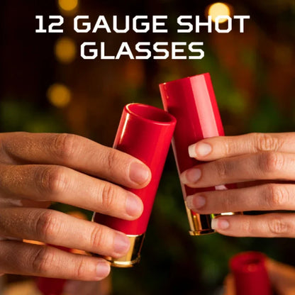 4-Pack Bullet Shot Glasses 36ml (1.2 fl oz) Plastic Shotgun-Shaped Party Drinkware