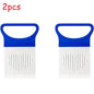 Colorful Onion Slicer & Holder - Stainless Steel Potato Chip Style Vegetable Slicer (1/2/3/4-Pack)