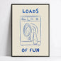 Loads Of Fun Laundry Room Canvas Retro Wall Art Prints Canvas Painting Poster Picture For Living Room Home Decor