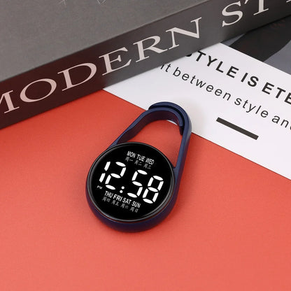 LED Hanging Digital Pocket Watch with Night Light Touch Control Pendant Clock