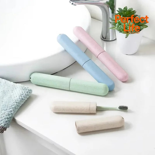 Portable Toothbrush Holder Travel Case – Dustproof Toothbrush Storage Box for Bathroom & Camping