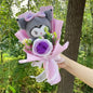 Kawaii Cat Plush Bouquet with Artificial Flowers — Cute Plush Doll Gift for Her, Valentine, Birthday, Graduation