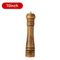 Solid Wood Salt & Pepper Mills - Refillable Spice Grinder with Adjustable Ceramic Core - 5, 8, 10 in (12.7, 20.3, 25.4 cm)