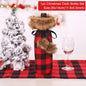 Merry Christmas Decoration for Home 2024 Santa Claus Wine Bottle Cover Snowman Stocking Gift Holders Xmas Navidad Decor New Year