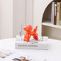 12.5cm Mini Ceramic Poodle Abstract Ornament Creative Sculpture Study Room Statue Home Office Accessories Festival Decoration