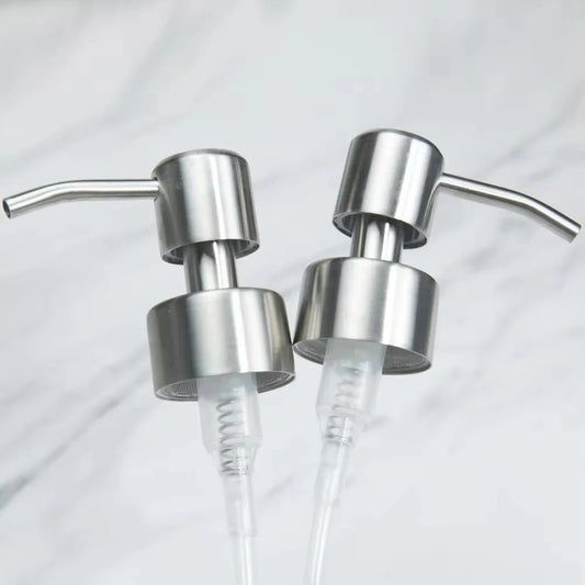 304 Stainless Steel Soap Pump Head Replacement – 28/400 (26–28 mm) Foam Liquid Soap & Shampoo Dispenser Nozzle for Bathroom & Kitchen
