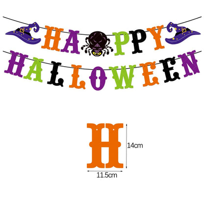 Halloween Paper Hanging Banner - 32 Pattern Options