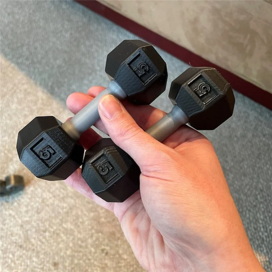 2-Pack Mini Kids Dumbbell Toys - Toddler Baby Workout Weights and Rattles