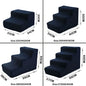 Pet Stairs for Dogs & Cats — 2/3/4-Step Detachable Sponge Ramp, Washable Waterproof Pet Ladder