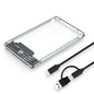 USB 3.0 2.5-Inch (63.5 mm) SATA HDD/SSD Enclosure — Up to 6TB, 5Gbps, Transparent Case, Plug & Play