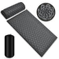 Lotus-Style Acupressure Spike Mat & Pillow Set - Acupuncture Massage Mat for Neck, Back & Feet (125 x 41 x 2 cm / 49.2 x 16.1 x 0.8 in)