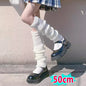 Y2K Fluffy Knit Leg Warmers for Women — Gothic Lolita Arm & Boot Covers, Lengths 40/50/70/75 cm (15.7–29.5 in), Black White