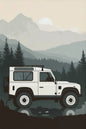 L-and-R-over Defender 90 Offroad Poster Classic Retro Automotive Poster Canvas Prints Classic Off-road Vehicle Aesthetic Print
