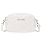 Tassel Small Messenger Crossbody Bag for Women – Lingge Embroidery Camera Shoulder Bag with Chain Strap (4.7 x 7.8 in / 12 x 20 cm)