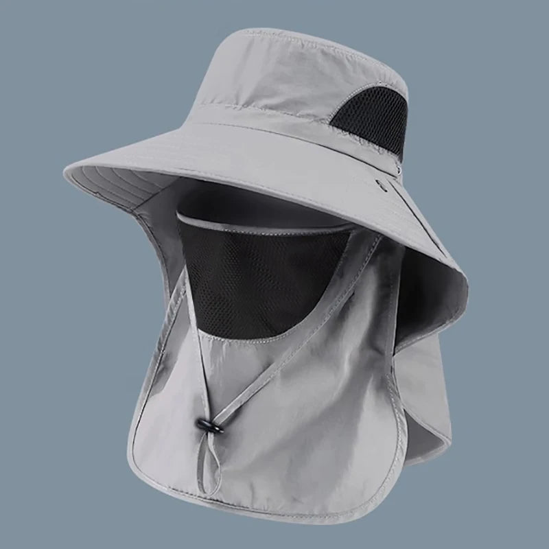 UV Protection Sun Hat with Neck Flap – Outdoor Fishing, Hiking & Camping Cap for Men & Women, Bucket Hat Visor, 6 Colors