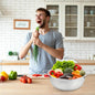 All Purpose Stainless Steel Fine Mesh Strainer Net Baskets with Handles Resting Base Colander Set Kitchen Supplies