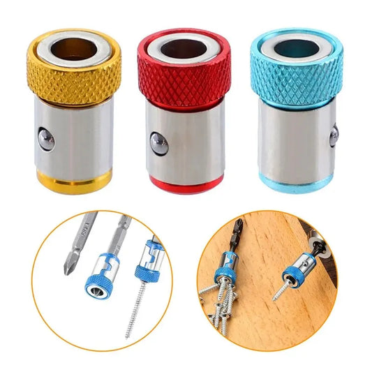 3-Pack 1/4-Inch (6.35 mm) Magnetic Bit Coil — Colored Screwdriver Head Magnetizer, Universal Metal Tool Accessory