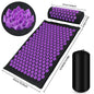 Shiatsu Acupressure Mat with Pillow - Spike Massage Pad for Yoga, Pilates & Pain Relief, 125 x 41 cm (49 x 16 in)