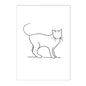 Abstract Pet Dog Cat Poster Canvas Painting Line Drawing Wall Poster Black White Minimalist Art Prints Nordic Picture Home Decor