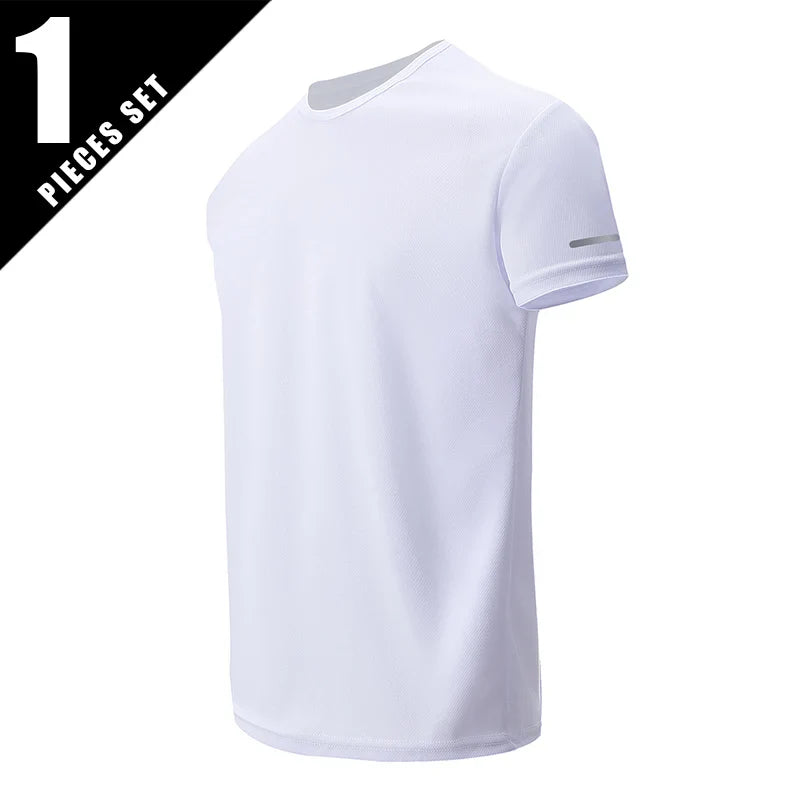 Men's Gradient Quick-Dry Sports T-Shirt Short Sleeve - Running & Fitness Casual Tee