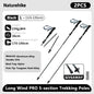 Ultralight Carbon Fiber 5-Section Folding Trekking Poles, Collapsible Quick-Lock Hiking Poles Adjustable 103–120 cm (40.6–47.2 in) or 115–135 cm (45.3–53.2 in)