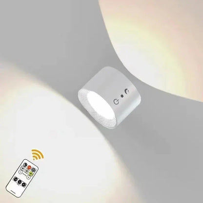 LED Double-Head Wall Lamp — Touch & Remote Control, 360° Rotatable USB Rechargeable Wireless Night & Reading Light