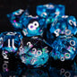 7-Piece Resin Sharp-Edge Polyhedral Dice Set for D&D & RPGs - D20 D12 D10 D8 D6 D4