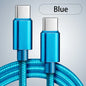 66W 5A Nylon USB-C to USB-C Fast Charging Cable — 1m/3.3ft, 2m/6.6ft, 3m/9.8ft | Braided PD Quick Charge for USB-C Devices