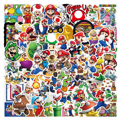 100/200/300Pcs Cartoon Super Mario Game Stickers Laptop Notebook Skateboard Fridge Phone Waterproof Decal Sticker Kids Toys