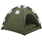 Foldable Semi-Closed Pet Nest Tent for Cats & Small Dogs — Breathable Fleece Bed with Removable Washable Pad, Anti-Slip Bottom, 3 Sizes (S/M/L)