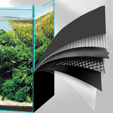 Fish Tank Background Sticker — Black Static Cling Adhesive Film, 30/40/50 cm (11.8/15.7/19.7 in)