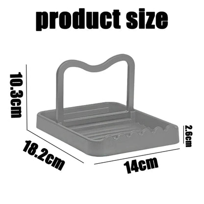 1-3 Pack Foldable Spatula & Pot Lid Holder - Multifunctional Upright Kitchen Draining Rack Wave Anti-Slip Organizer
