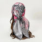 Satin Square Scarf – Elegant 2025 Print Hijab, Shawl & Hair Wrap