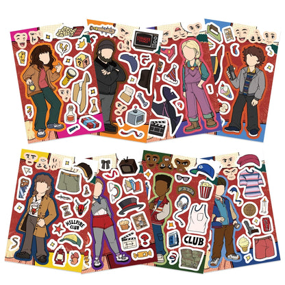 8/16/24PCS American TV Series 5 Cartoon DIY Decoration Phone Notebook Stationery Waterproof Stickers