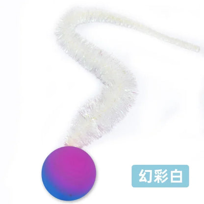 Interactive Cat Toy Colorful Bouncing Caterpillar Teaser Ball for Indoor Cats