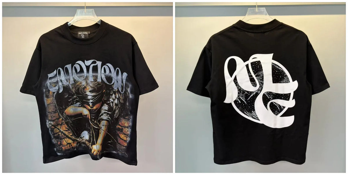MIXED-EMOTION Rhinestone Graphic T-Shirt