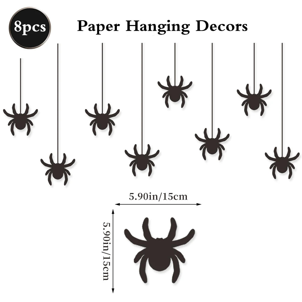 Halloween Party Decoration Set, Banner, Garland, Spider Web and More