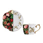 Luxury Porcelain Mug with Saucer & Tray - European Retro Afternoon Tea Coffee Cup