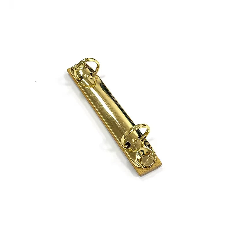 A7 Detachable Buckle Loose-leaf Binder Strip with Bamboo Back Panel 2 Holes Metal Ring Binder Clips for Handbook Album Notebook