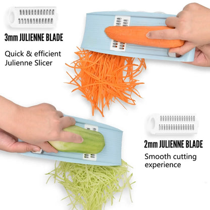 5-in-1 Vegetable & Fruit Slicer - Multifunctional Manual Grater, Cutter & Dicer for Kitchen