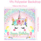 Rainbow Unicorn PE Tablecloth Happy Unicorn Theme Birthday Party Decorations Kids Favors Table Cover Girls Baby Shower Supplies