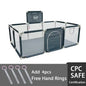 Baby Playpen Indoor Playard with Pull Rings – Ball Pit Compatible Activity Fence & Child Safety Barrier