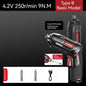 Compact Rechargeable Cordless Screwdriver — 4.2V (3.6V), 6 N·m Torque, 1300mAh, 250 RPM