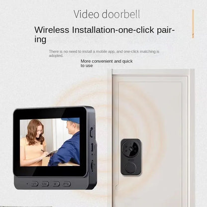 1080P Wireless Video Doorbell — 4.3-Inch IPS Screen, Two-Way Intercom & Infrared Night Vision